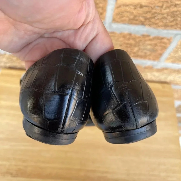 Jenni kayne Penny Loafer D’Orsay Flats in Woven Natural/Black, 6.5 - Picture 4 of 8